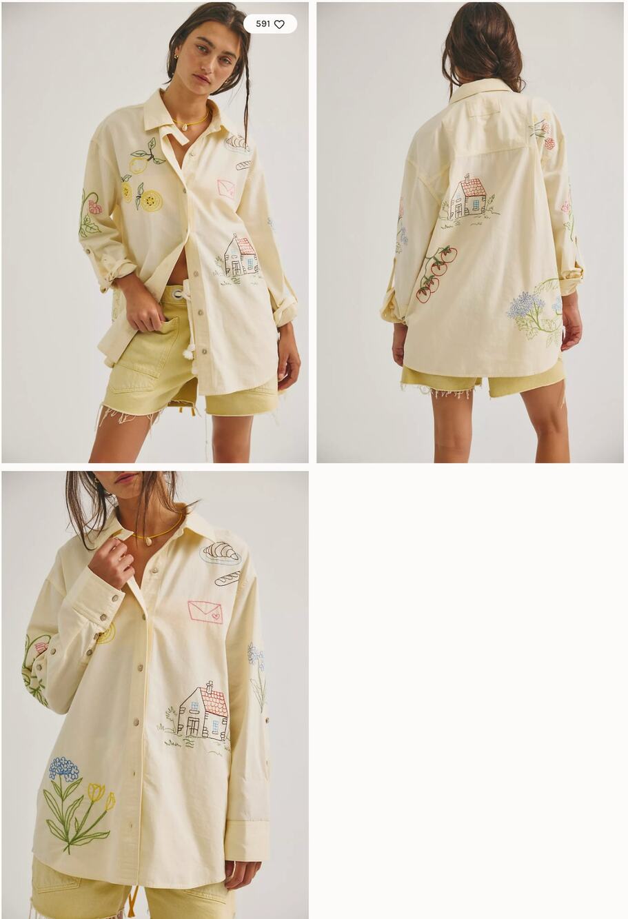 NWT We The Free Spring Villa Button Down Top | Size M